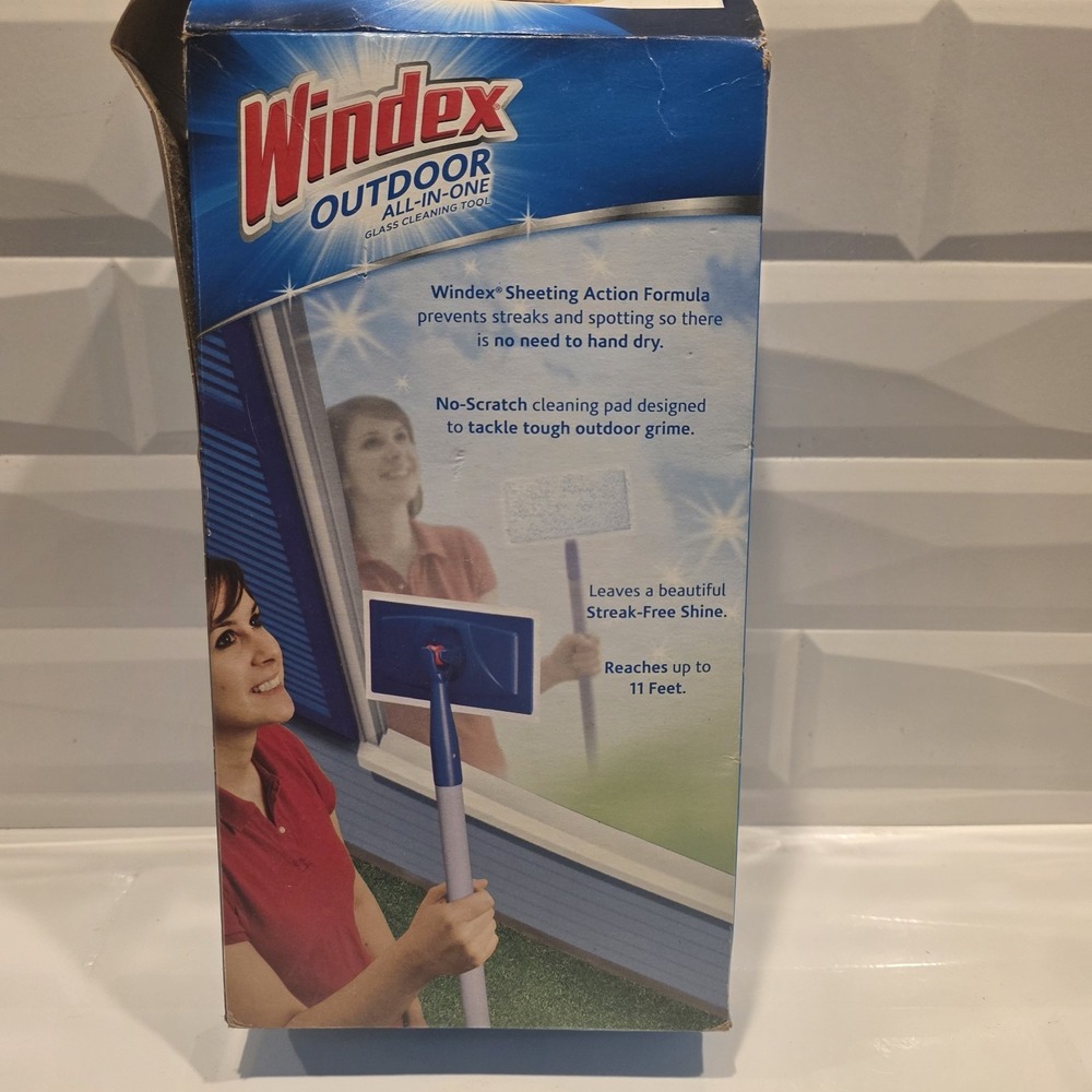 Windex Outdoor All In One Glass Window Cleaner Tool Starter Kit Open Box One Pad - Picture 3 of 6